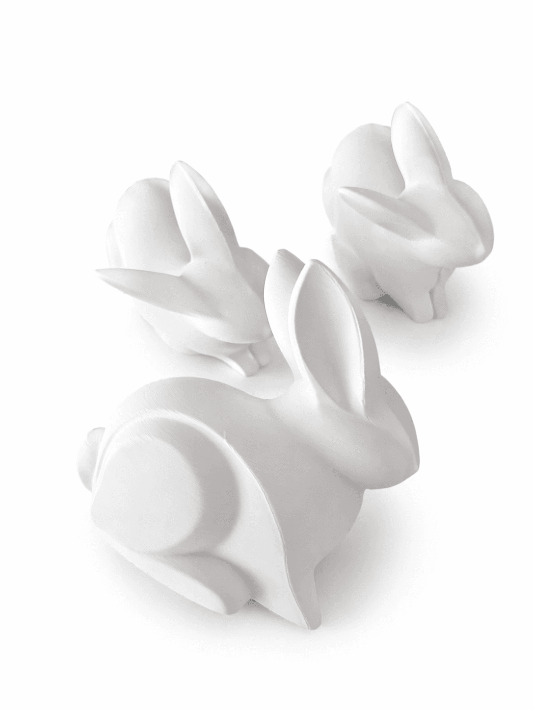 Biały króliczek dekoracyjny Future Design – nowoczesna ozdoba 3D