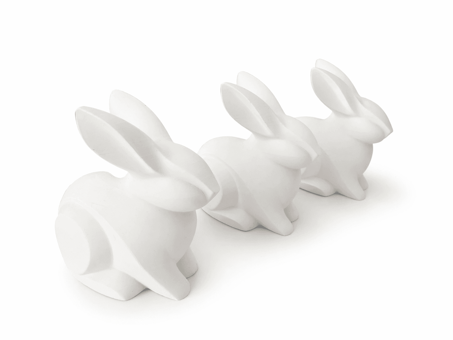 Biały króliczek dekoracyjny Future Design – nowoczesna ozdoba 3D