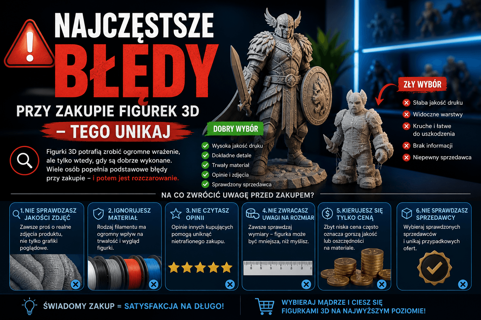 👉 Najczęstsze błędy przy zakupie figurek 3D – tego unikaj