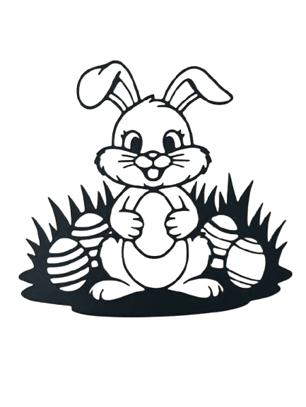 15cm x 15cm Ozdoba króliczek wielkanocny